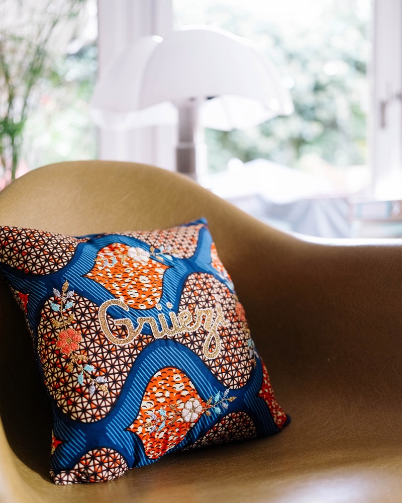 Limited edition special collab CSAO x etcheaz for embroidered Gruezi cushion