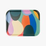 Abstract geometric serving tray illustrated by Alejandra García y Gutiérrez for Wrap