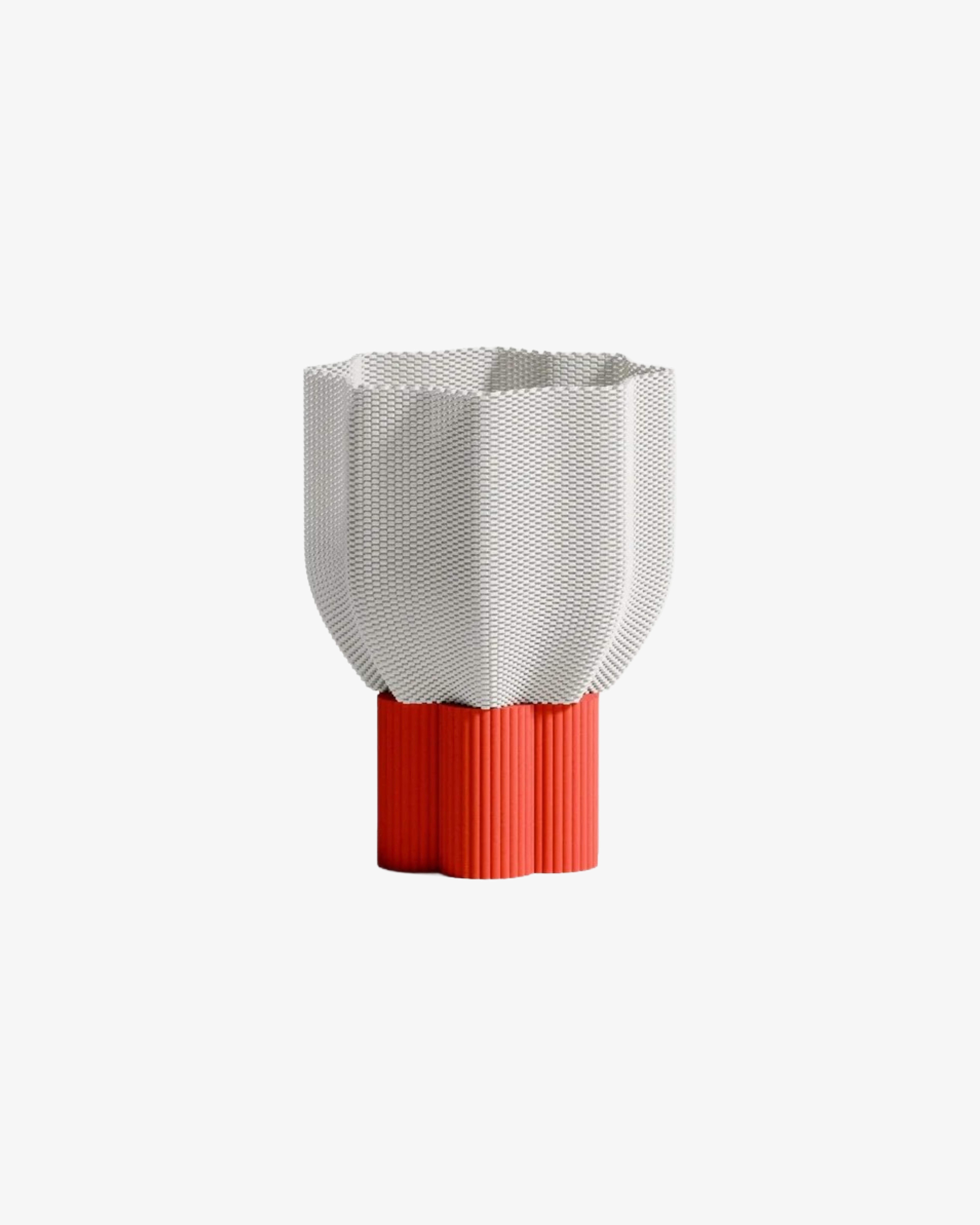 Bloom Table Lamp in red - sculptural 3D-printed design