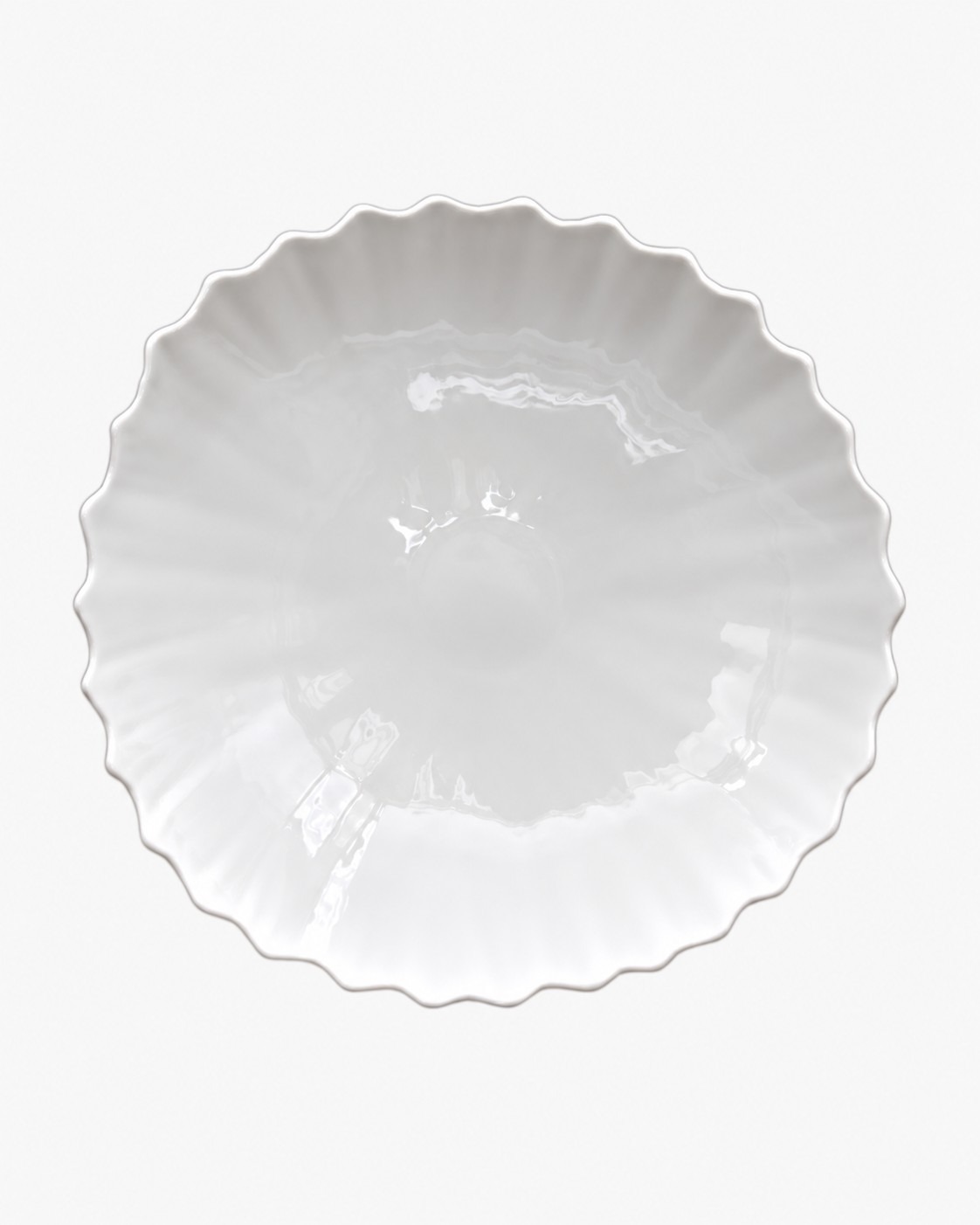 Pinched XL White Shallow white porcelaine by K. Ceramics at etcheaz