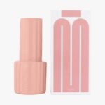 Mamène Lampe candle holder in peony pink faience, handmade in Portugal