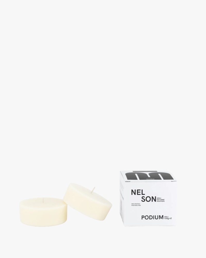 Mamène Podium Small candle refill in fragrance Nelson, vegetable soy wax, set of 2