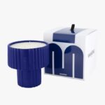 Mamène Podium scented candle size L in khaki faience, fragrance from Grasse
