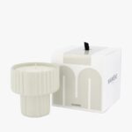 Mamène Podium scented candle size M in khaki faience, fragrance from Grasse